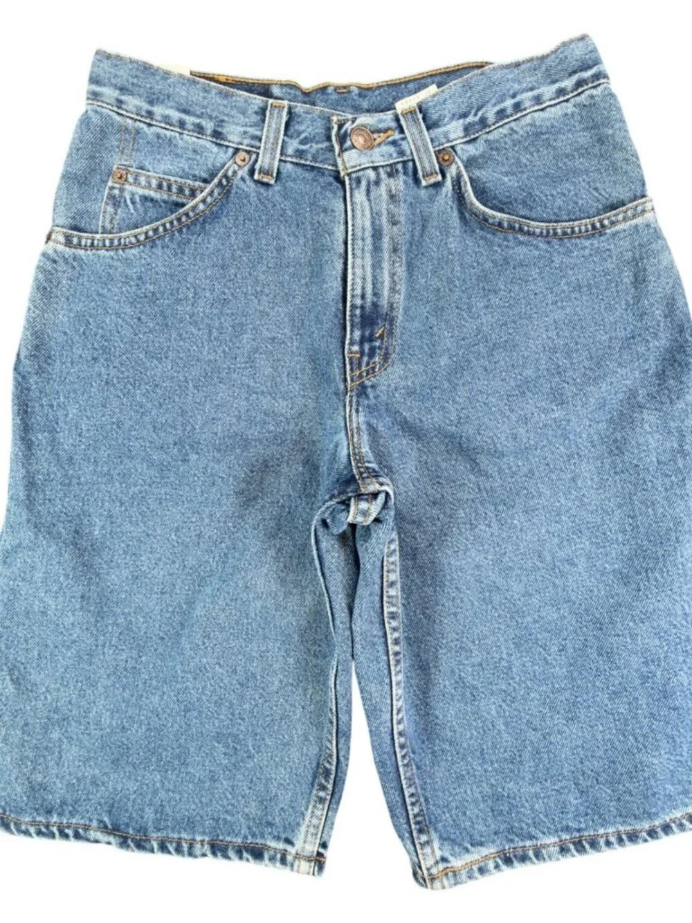 Levi's 562 Loose Fit Shorts Boys W27 Blue Denim Vintage Style NWT
